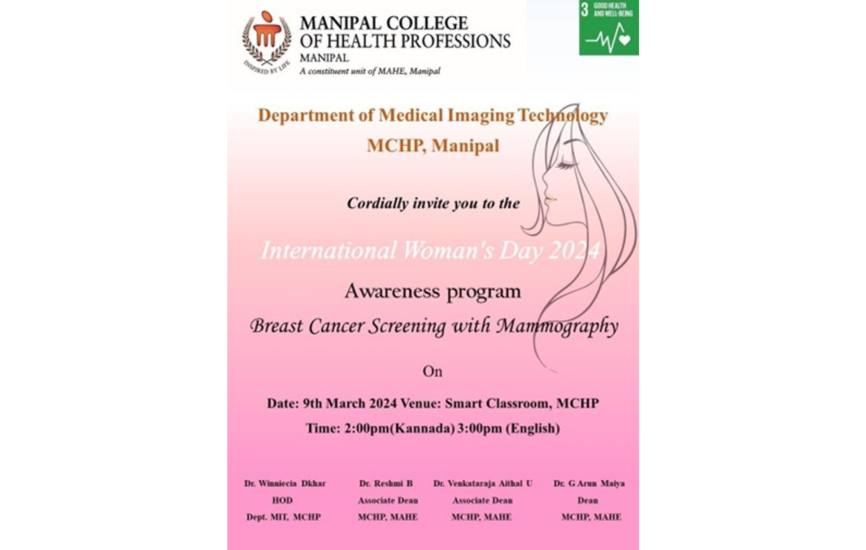 Awareness program on Breast Cancer Screening with Mammography by Department of MIT, MCHP, 365体育投注